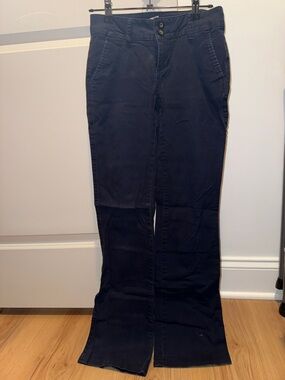 Arizona Jean Company navy straight pants with light blue trim